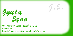 gyula szoo business card